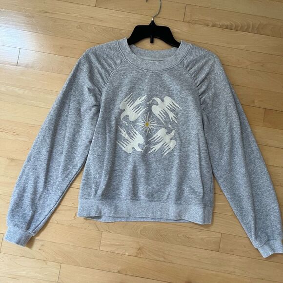 Anthropologie Jason K. Yun Doves Graphic Sweatshirt S - Picture 3 of 11